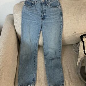 Madewell High Rise Blue Jeans Classic Denim Style
